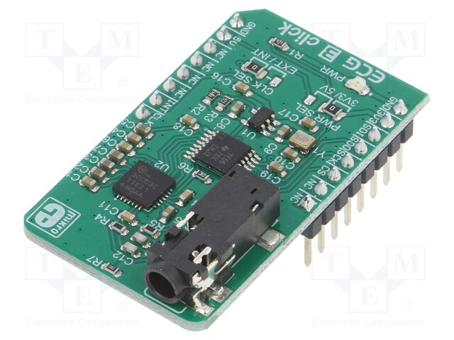 Click board; heart rate sensor; SPI; MAX30003; 3.3/5VDC