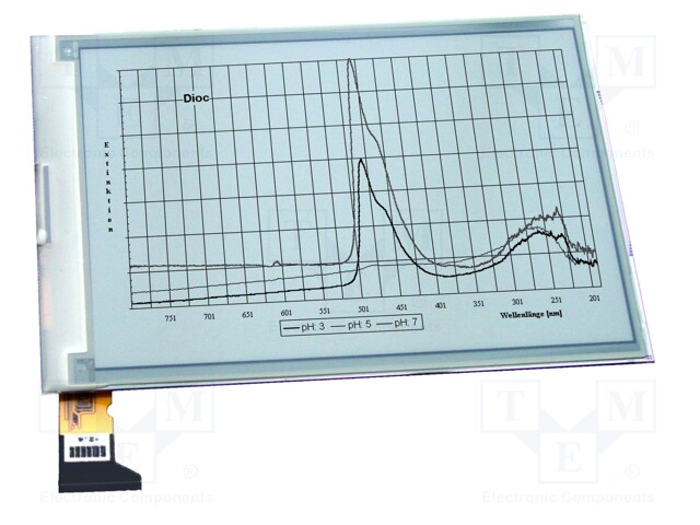 Display: e-paper; 6"; 800x480; Window dimensions: 91.8x123.6mm