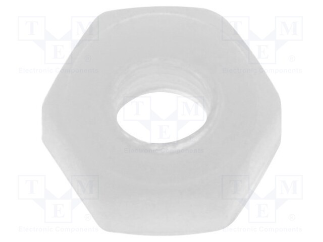 Nut; hexagonal; M3; polyamide; H: 2.7mm; 5.5mm