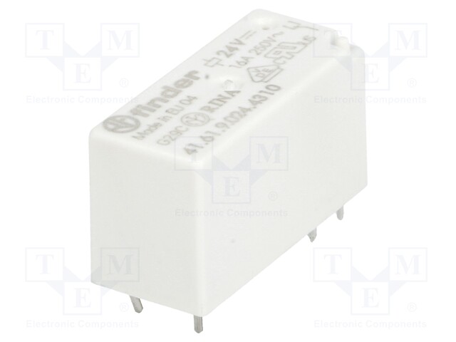 Relay: electromagnetic; SPST-NO; Ucoil: 24VDC; 16A/250VAC; 1.44kΩ