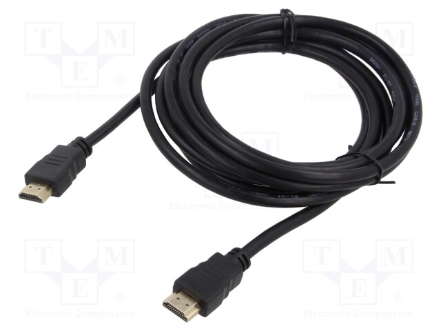 Cable; HDMI 1.4; HDMI plug,both sides; Len: 15m; black; 30AWG