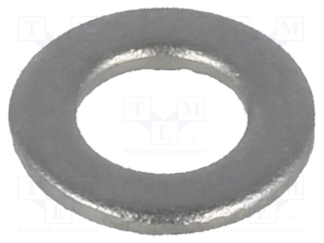 Washer; round; M3; D=6mm; h=0.5mm; brass; Plating: nickel; BN: 566