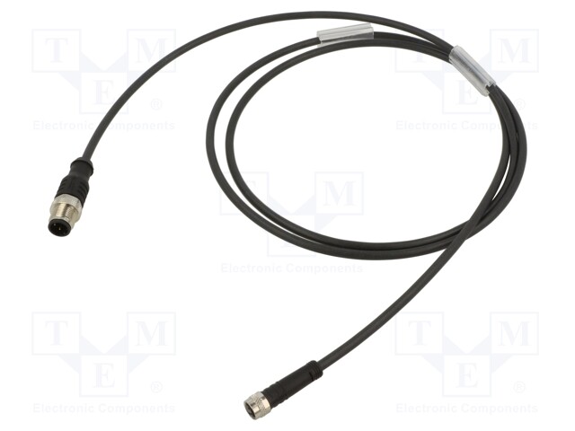 Connection lead; PIN: 3; 1.5m; plug; -25÷80°C; Insulation: PUR; IP67