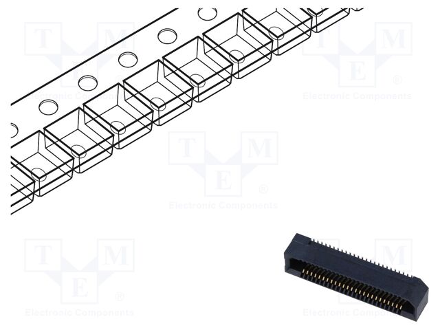 Connector: PCB to PCB; female; PIN: 50; 0.8mm; ERF8; gold-plated