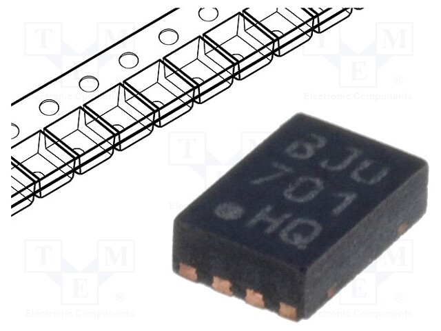 PIC microcontroller; Memory: 384B; SRAM: 16B; 2÷5.5VDC; SMD; DFN8