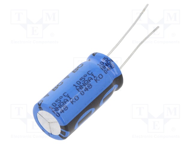 Electrolytic Capacitor, 470 µF, 63 V, 048 RML Series, ± 20%, Radial Leaded, 3000 hours @ 105°C