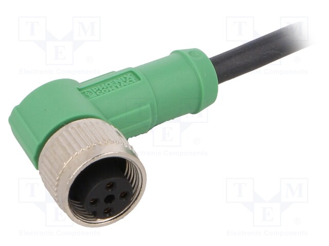 Connection lead; M12; PIN: 4; angled; 1.5m; plug; 250VAC; 4A; 250VDC