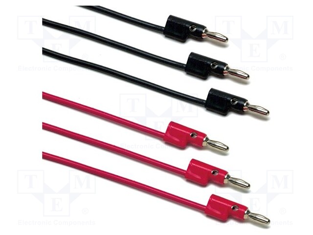 Test lead; 15A; red and black; 30V