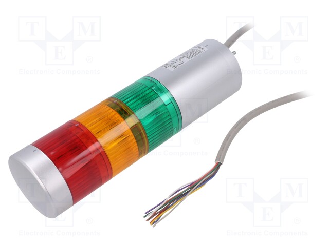 Signaller: signalling column; LED; red/amber/green; 24VDC; IP65