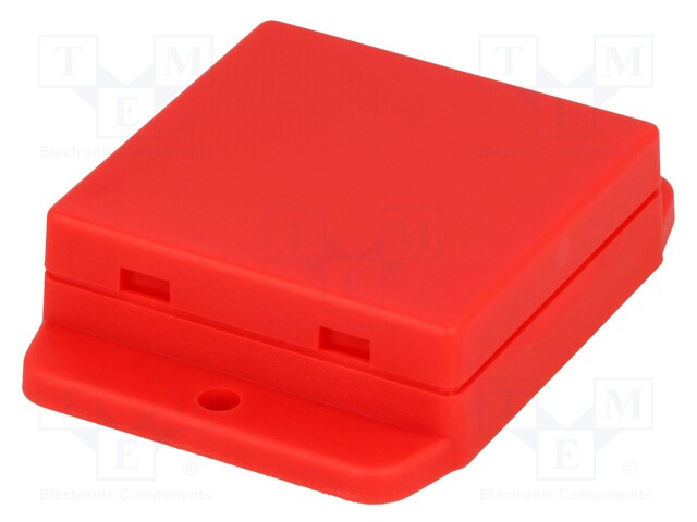 Enclosure: multipurpose; X: 50.4mm; Y: 50mm; Z: 17mm; ABS; red; UL94HB