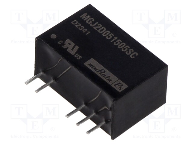 Converter: DC/DC; 2W; Uin: 4.5÷5.5V; Uout: 15VDC; Uout2: -5VDC; SIP