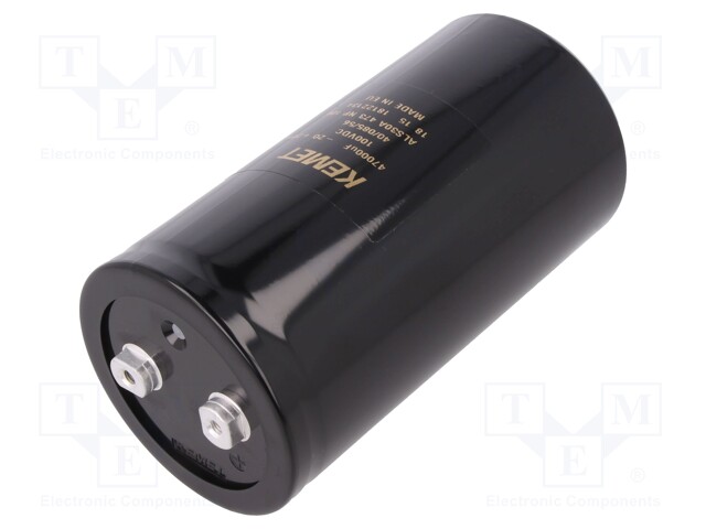 Capacitor: electrolytic; 47000uF; 100VDC; Leads: screw; ESR: 10mΩ