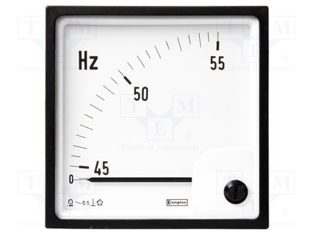 Meter: panel; analogue; 200/250VAC; Class: 0,5; 55÷65Hz; IP52; panel