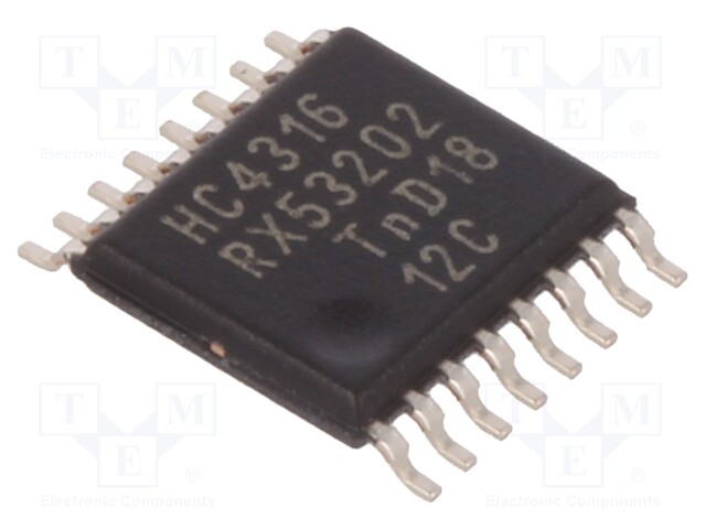 IC: digital; switch; Channels: 4; SMD; TSSOP16; Series: HC