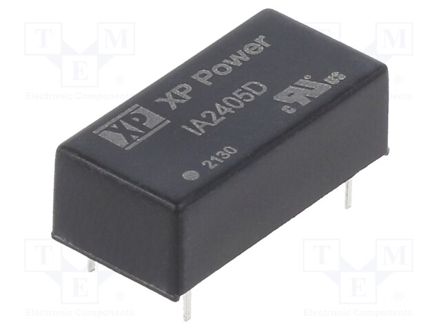 Isolated Board Mount DC/DC Converter, ITE, 2 Output, 1 W, 5 V, 100 mA, -5 V