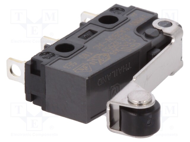 Microswitch SNAP ACTION; with lever (with roller); SPDT; Pos: 2