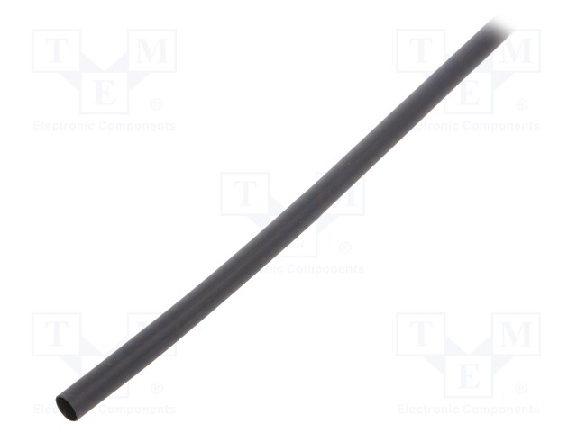 Heat shrink sleeve; glued; 3: 1; 6mm; L: 1.2m; black; polyolefine