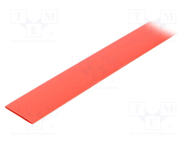 Heat shrink sleeve; glueless; 2: 1; 19mm; L: 1m; red; polyolefine