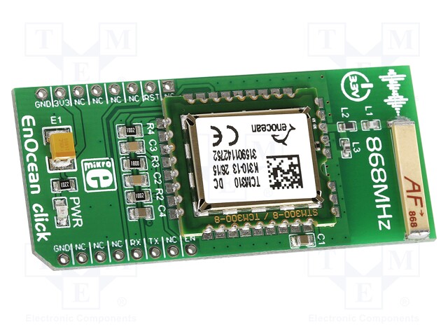 Click board; RF transceiver; UART; TCM310; mikroBUS connector