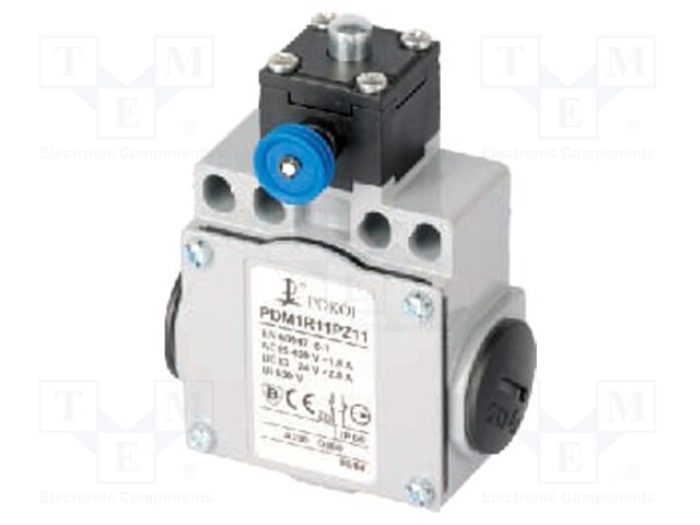 Limit switch; pin plunger Ø8mm,with reset; NO + NC; 10A; PG13,5