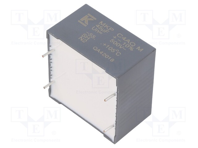 Capacitor: polypropylene; DC-Link; 45uF; ESR: 3mΩ; THT; ±10%; 21.4A