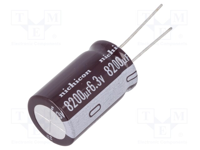 Capacitor: electrolytic; low impedance; THT; 8200uF; 6.3VDC; ±20%