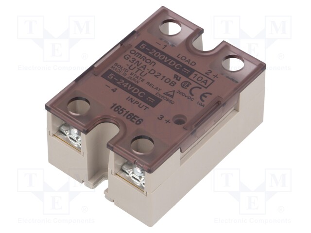 Relay: solid state; Ucntrl: 5÷24VDC; 10A; 5÷200VDC; Series: G3NA
