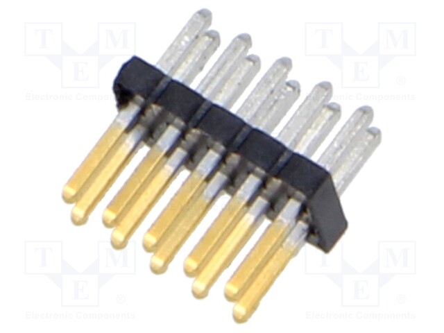 Connector: pin strips; male; PIN: 10; 1.27mm; gold-plated; THT