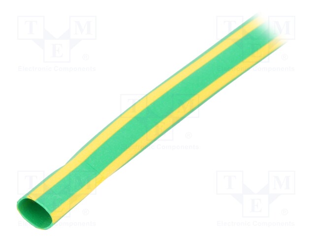 Heat shrink sleeve; thin walled; 3: 1; 3mm; L: 30m; yellow-green