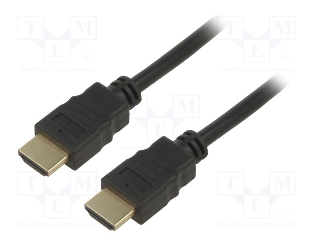 Cable; HDMI 1.4; HDMI plug,both sides; 3m; black