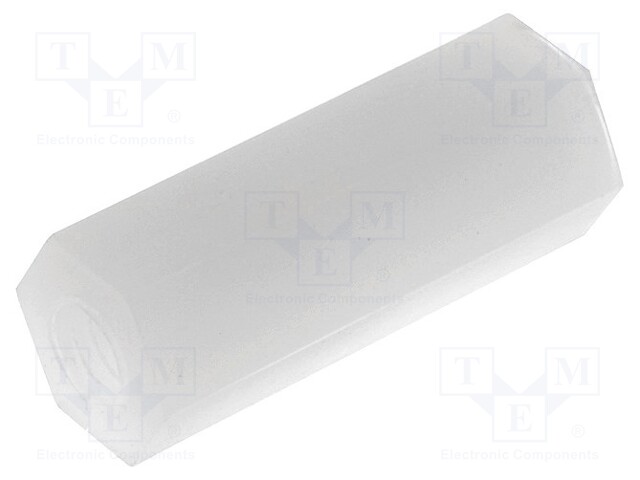 Screwed spacer sleeve; hexagonal; polyamide; M4; L: 14mm