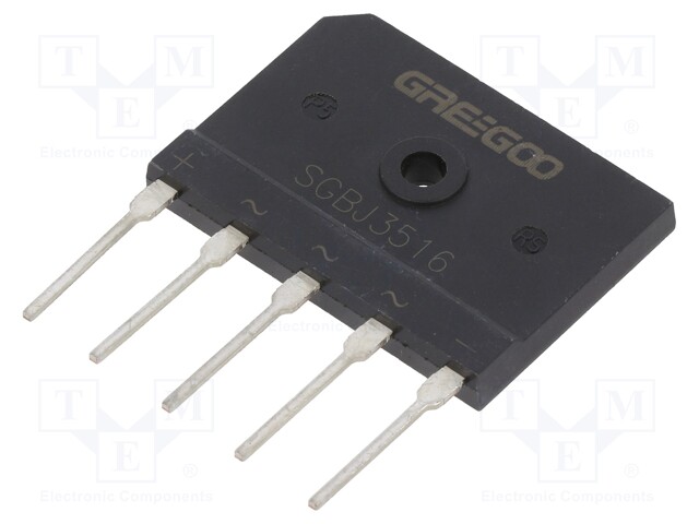 Bridge rectifier: three-phase; Urmax: 1.6kV; If: 35A; Ifsm: 400A