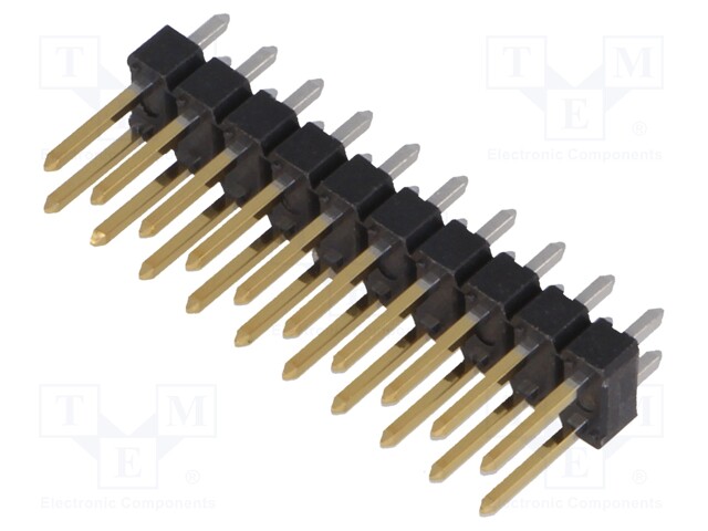 Pin header; pin strips; BERGSTIK II; male; PIN: 20; straight; THT