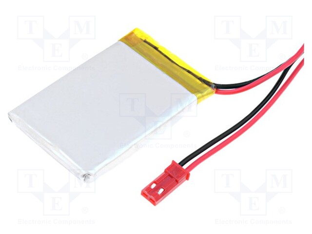 Re-battery: Li-Po; 3.7V; 750mAh; Leads: cables; 4.4x34x50mm