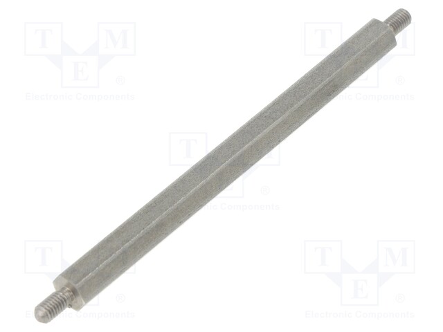 Screwed spacer sleeve; 70mm; Ext.thread: M3; hexagonal