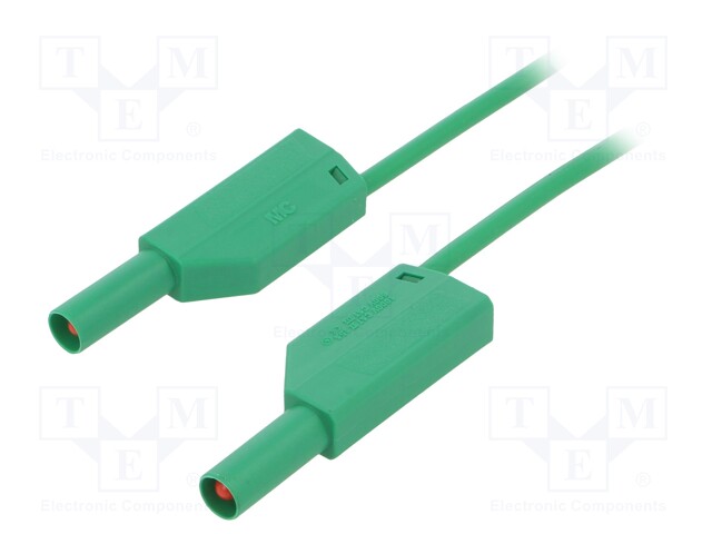 Test lead; PVC; 0.5m; green; 16A; 1kV; Cond.cross sec: 0.75mm2