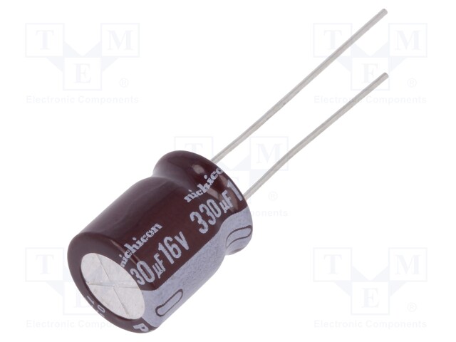 Capacitor: electrolytic; low impedance; THT; 330uF; 16VDC; ±20%