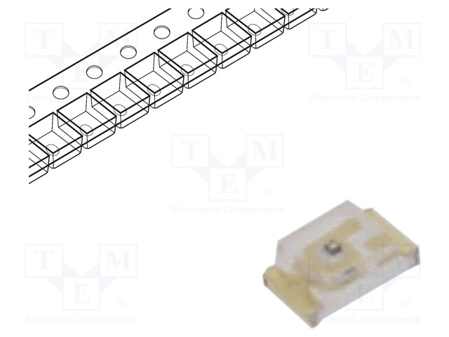 LED; SMD; 1608; yellow green; 45÷112mcd; 1.6x0.8x0.6mm; 120°; 20mA