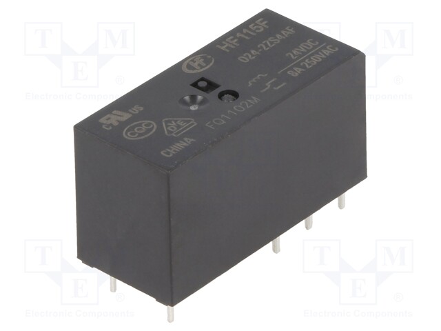 Relay: electromagnetic; DPDT; Ucoil: 24VDC; 8A/250VAC; 8A/24VDC; 8A