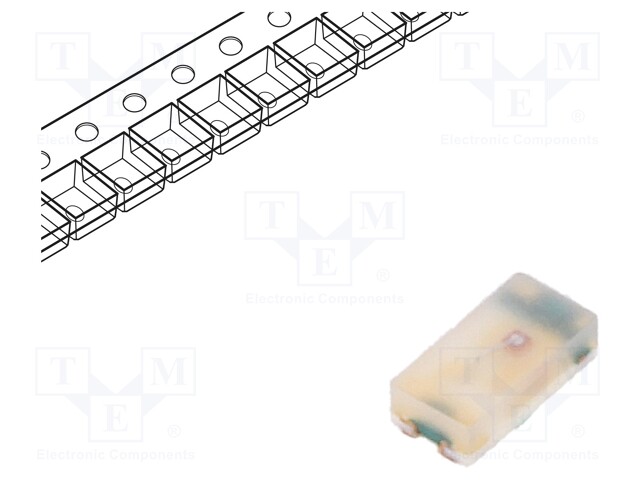 LED; SMD; 0603; orange; 2.8÷8mcd; 1.6x0.8x0.4mm; 170°; 2.2÷2.6V