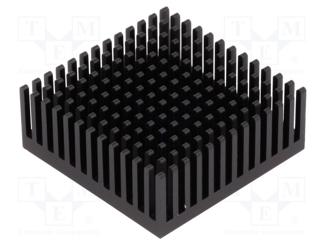 Heatsink: extruded; black; L: 43.1mm; W: 43.1mm; H: 16.51mm; anodized