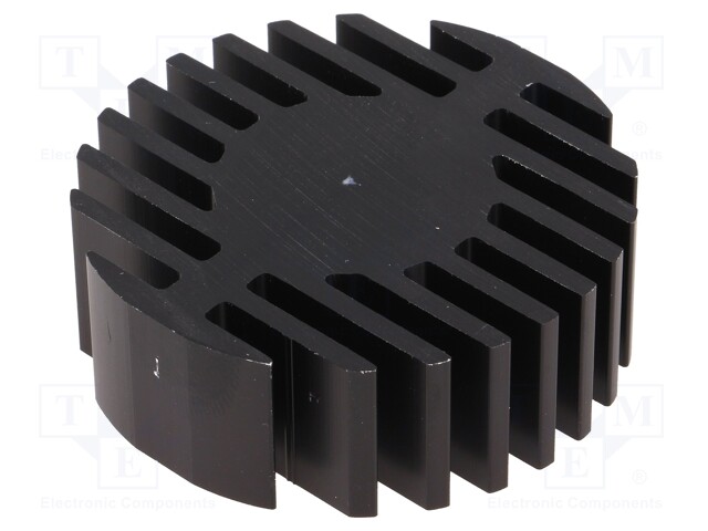 Heatsink; LED; Ø: 60mm; H: 20mm; Colour: black