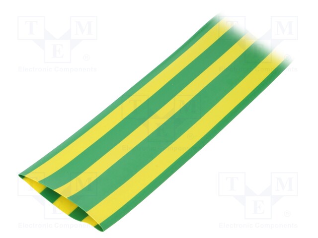 Heat shrink sleeve; flexible; 2: 1; 38mm; L: 10m; yellow-green