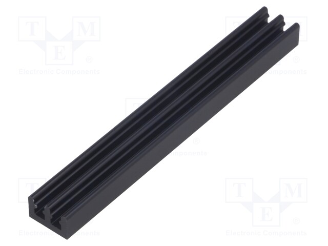 Heatsink: extruded; grilled; black; L: 75mm; W: 10mm; H: 6mm; anodized