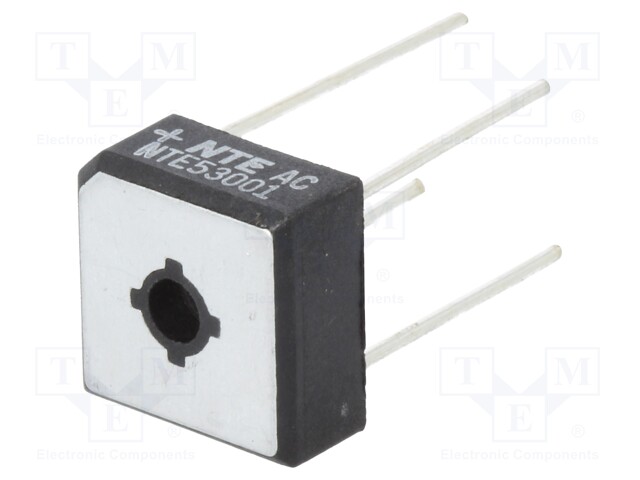 Single-phase bridge rectifier; Urmax: 400V; If: 10A; Ifsm: 200A