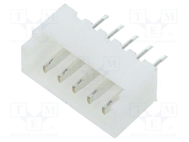 Socket; wire-board; male; 1.25mm; PIN: 5; THT; 125V; 1A; tinned