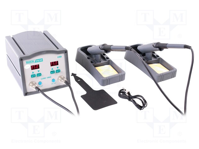 Soldering station; digital; 180W; 80÷480°C; two soldering irons