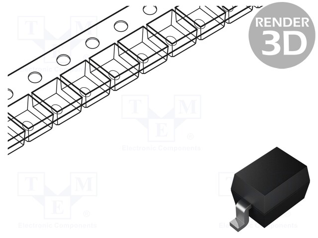 Diode: Schottky rectifying; SMD; 40V; 300mA; 0603