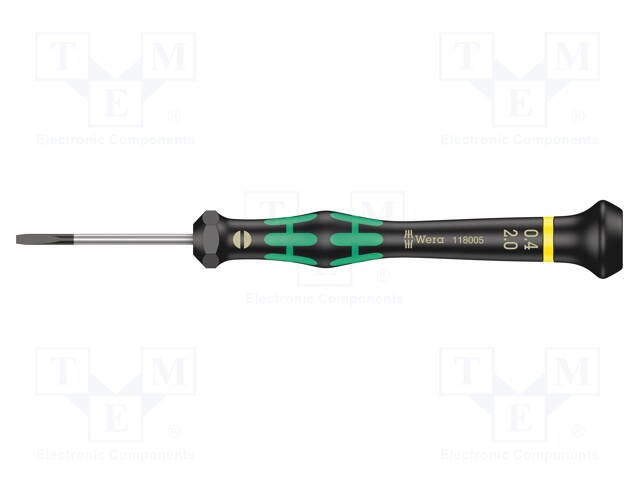 Screwdriver; slot; precision; 2,0x0,4mm; Series: Kraftform Micro