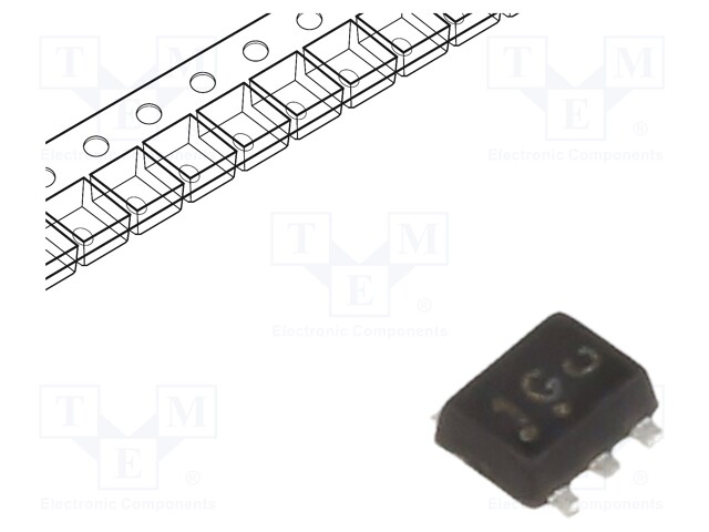 Transistor: NPN; bipolar; 45V; 100mA; 200mW; SC70